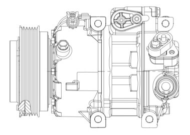 Компрессор кондиц. для а/м Hyundai Santa Fe II (06-) 2.2CRDi (LCAC 08B2)